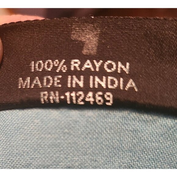 3X Aqua Blue Embroidered Fringe Hem Top Boho Romeo & Juliet Collection - Picture 7 of 7